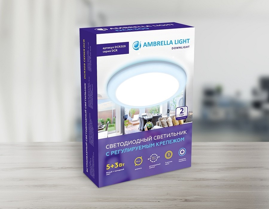 Фото Встраиваемый светильник Ambrella Light DCR DCR309 AMBR_DCR309 - интернет-магазин МегаТерем в Москве