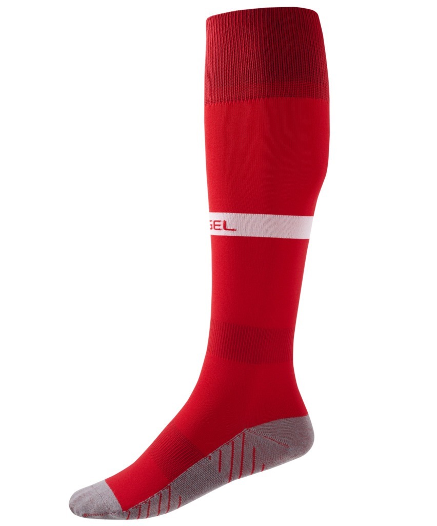 Фото Гетры футбольные JOGEL CAMP ADVANCED SOCKS, красный/белый (2103226) - интернет-магазин МегаТерем в Москве