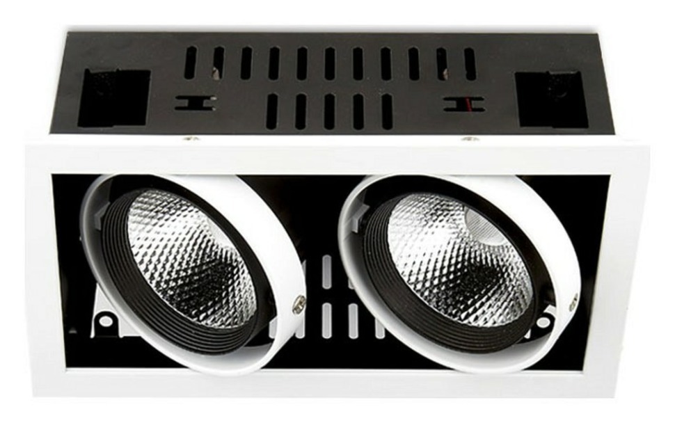 Фото Встраиваемый светильник Ambrella Light T T812 BK/CH 2*12W 4200K AMBR_T812_BK_CH_2_12W_4200K - интернет-магазин МегаТерем в Москве