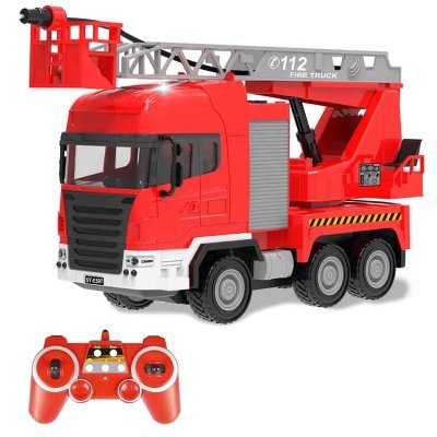 Радиоуправляемая пожарная машина Double E поливает водой 1:20 2.4G (E597-003)