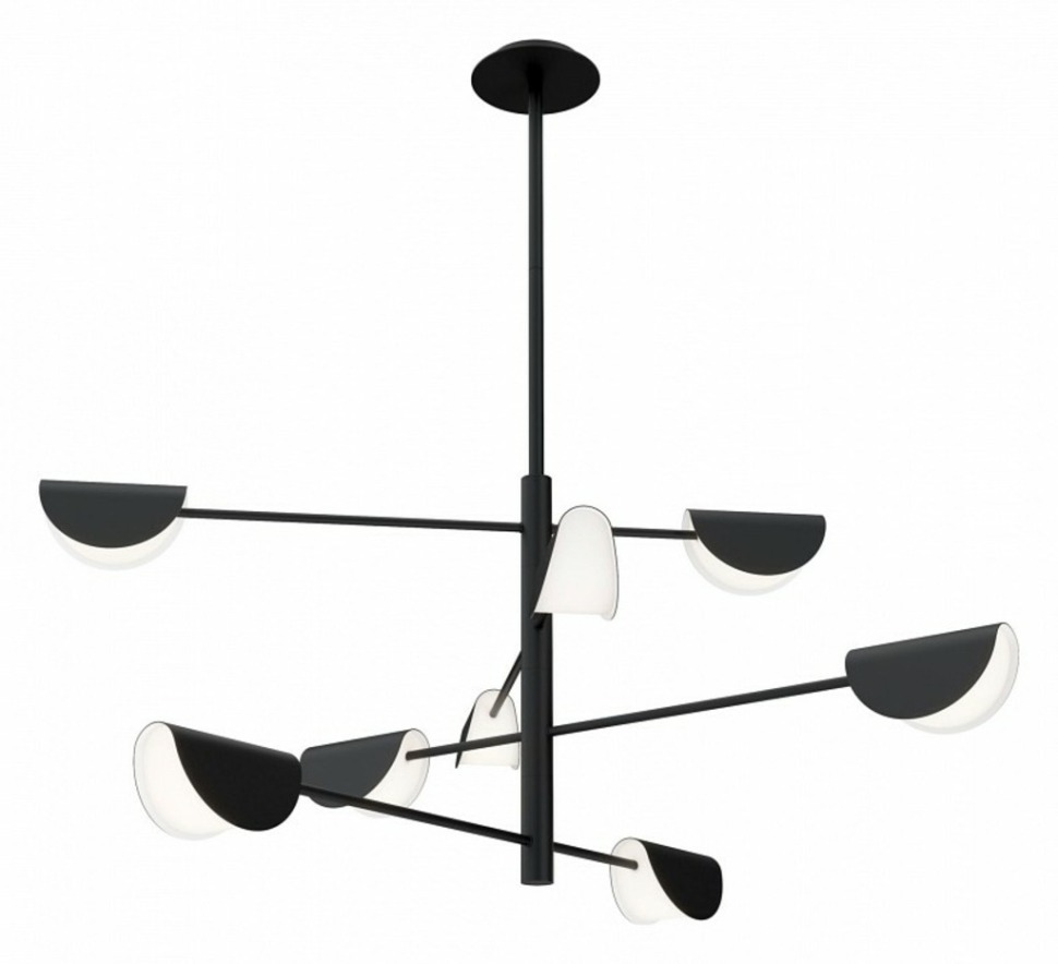 Фото Люстра на штанге Maytoni Моллис MOD126PL-08B MY_MOD126PL-08B - интернет-магазин МегаТерем в Москве