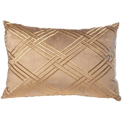 Подушка с вышивкой "Ромбы" коричневая 40*60см (TT-00006741)