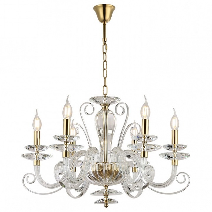 Фото Подвесная люстра Newport ANNABELLE 8576/C gold polished NWP_M0070810 - интернет-магазин МегаТерем в Москве