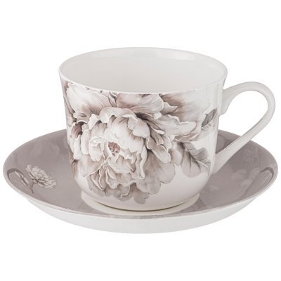 Чайная пара lefard "white flower" 500 мл серая (415-2118) 