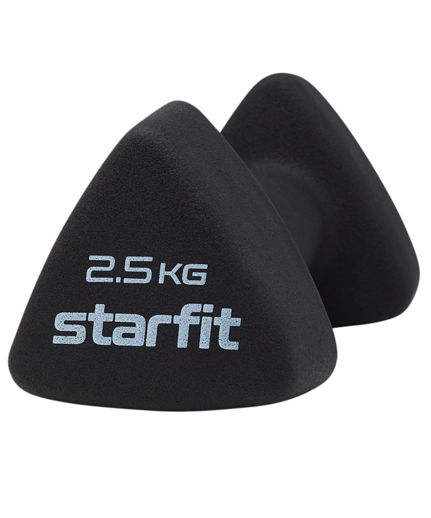 Фото Гантель неопреновая STARFIT DB-205 2,5 кг, черный (1740211) - интернет-магазин МегаТерем в Москве