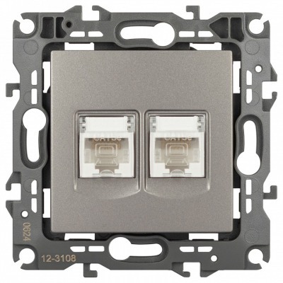 Розетка двойная Ethernet RJ...