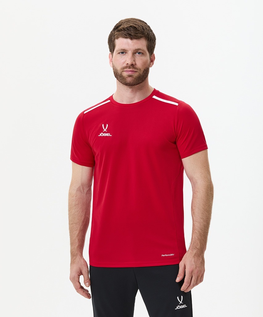 Фото Футболка тренировочная JOGEL DIVISION Training Tee, красный (2115981) - интернет-магазин МегаТерем в Москве