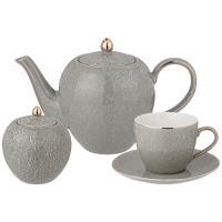 Чайный сервиз lefard "grain" на 6 пер. 14 пр. мятный (42-505) 