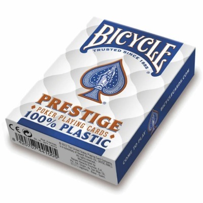Карты "Bicycle Prestige Rider 100% Plastic Jumbo blue" (64695)