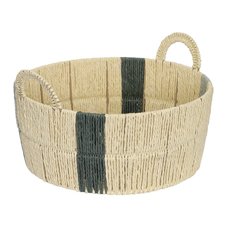 Фото Корзина плетеная круглая bodhran sage из коллекции ethnic, размер l (77225) - интернет-магазин МегаТерем в Москве