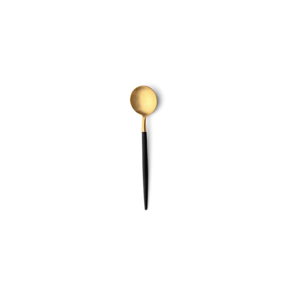 Фото Ложка кофейная GO.12GB, нержавеющая сталь 18/10, композитный материал, matte gold/black, CUTIPOL - интернет-магазин МегаТерем в Москве