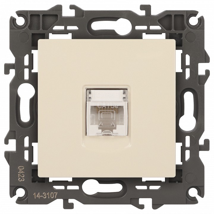 Фото Розетка Ethernet RJ-45 без рамки Эра Эра Elegance 14-3107-02 ER_B0034303 - интернет-магазин МегаТерем в Москве