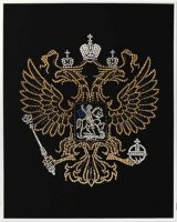 Картина Герб РФ 50Х40 с кристаллами Swarovski (2214)