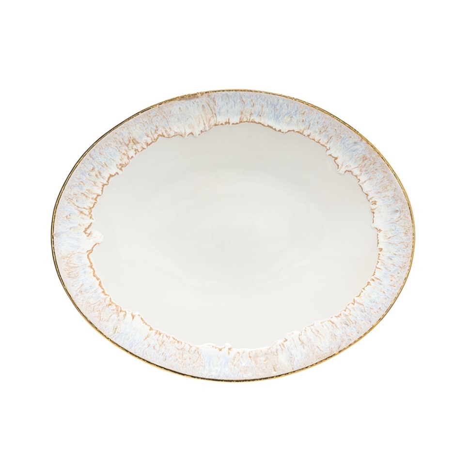 Фото Блюдо TA645-WGD(SLA401-00115C), керамика, white, gold, CASAFINA BY COSTA NOVA - интернет-магазин МегаТерем в Москве