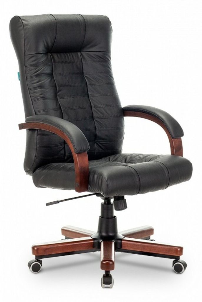 Фото Кресло для руководителя KB-10WALNUT/B/LEATH BUR_1391322 - интернет-магазин МегаТерем в Москве