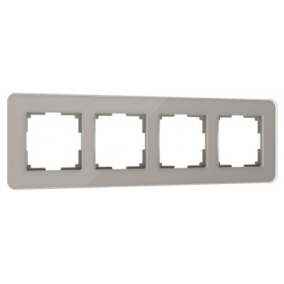Рамка на 4 поста Werkel Elite (дымчатый, стекло) W0042417 WRK_a057877