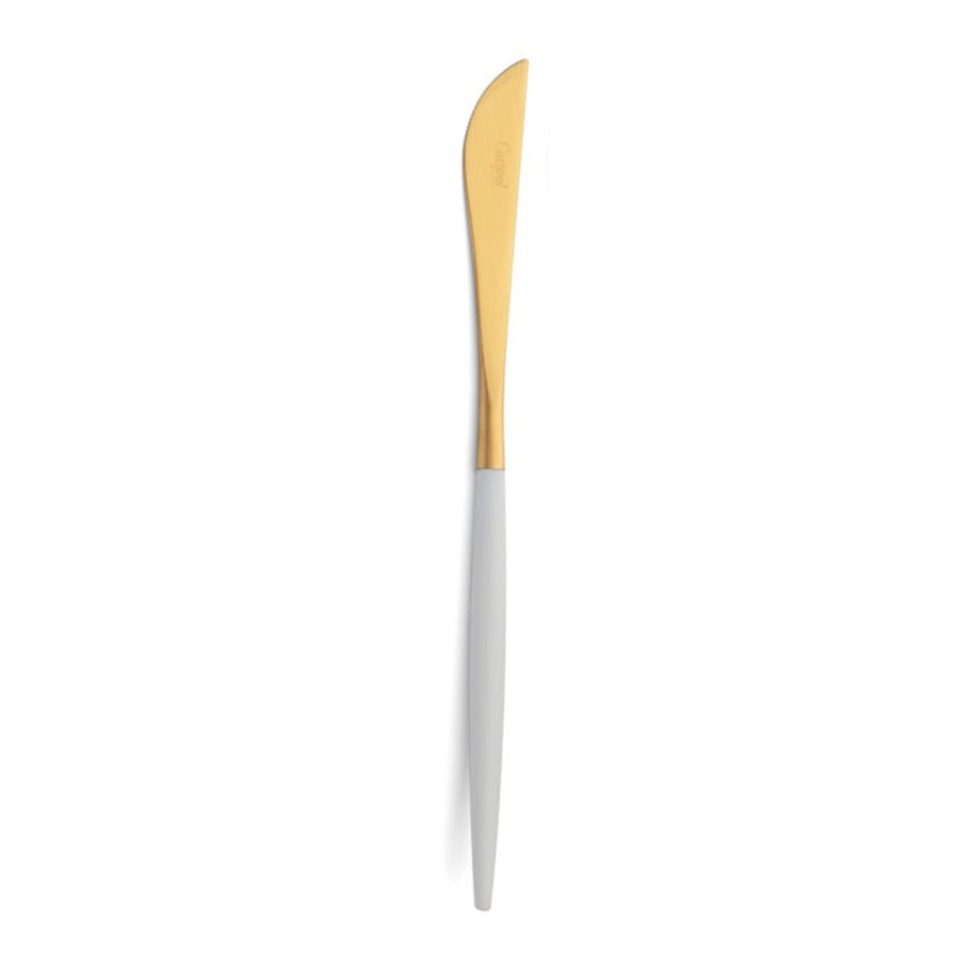 Фото Нож столовый GO.03WGB, нержавеющая сталь 18/10, композитный материал, matte gold\white, CUTIPOL - интернет-магазин МегаТерем в Москве
