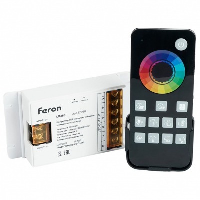 Контроллер-регулятор цвета RGB с пультом ДУ Feron LD483 52098 FE_52098