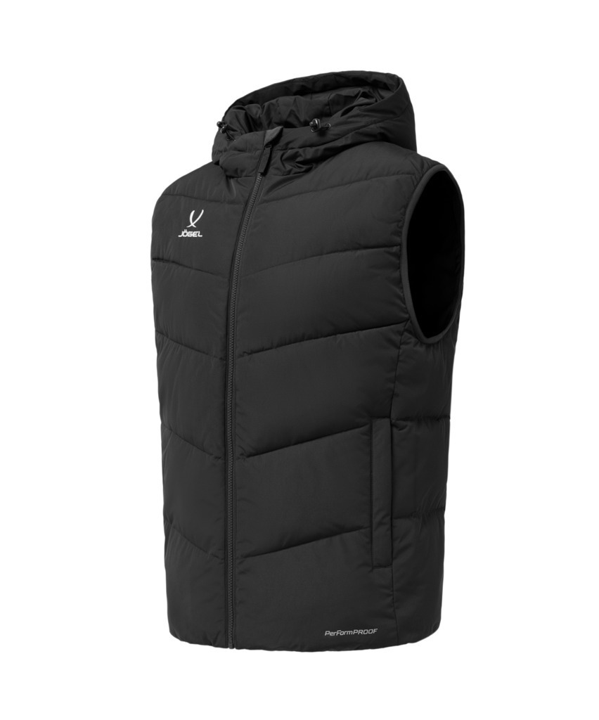 Фото Жилет утепленный c капюшоном JOGEL ESSENTIAL PerFormPROOF Padded Hooded Vest, черный (2126159) - интернет-магазин МегаТерем в Москве