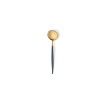 Ложка кофейная GO.12BLEGB, нержавеющая сталь 18/10, композитный материал, blue/gold, CUTIPOL