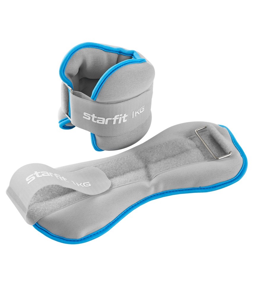 Фото Утяжелители универсальные STARFIT WT-501, 1 кг, синий/серый (1043030) - интернет-магазин МегаТерем в Москве
