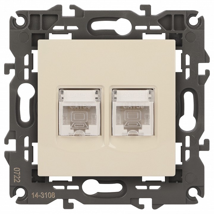 Фото Розетка Ethernet RJ-45 без рамки Эра Эра Elegance 14-3108-02 ER_B0034309 - интернет-магазин МегаТерем в Москве
