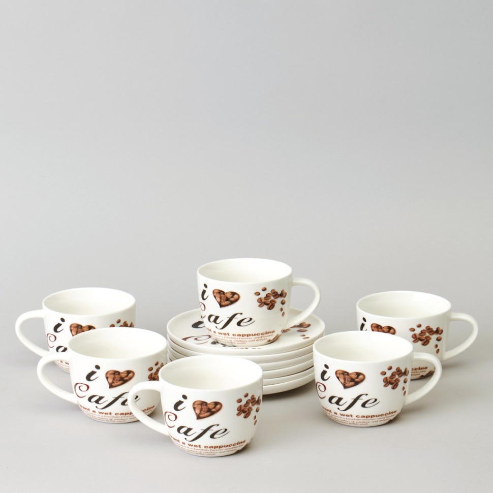 Фото Чайный набор lefard coffee mania на 6 пер. 12 пр. 250 мл (165-569)  - интернет-магазин МегаТерем в Москве