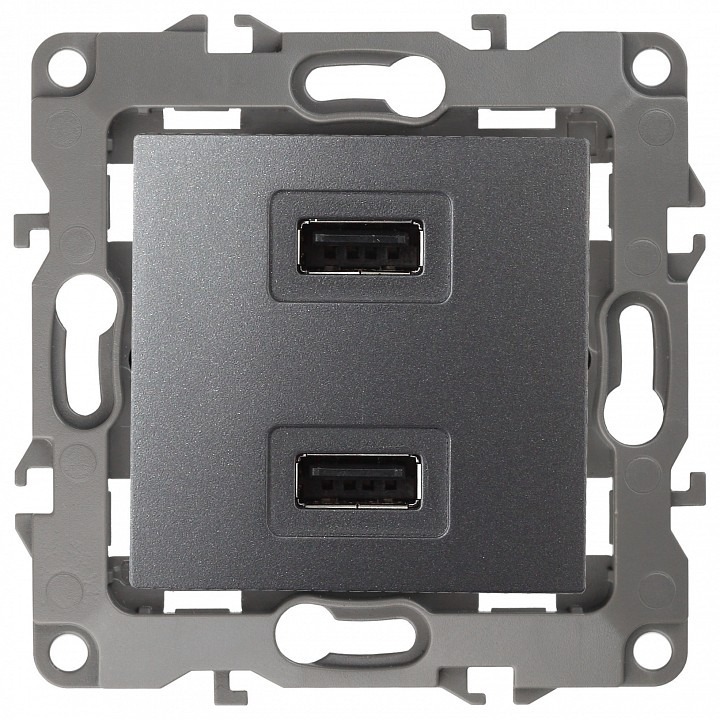 Фото Розетка USB, без рамки Эра Эра 12 12-4110-12 ER_B0027497 - интернет-магазин МегаТерем в Москве