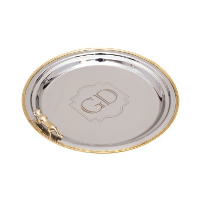 Поднос круглый "Леопард" нерж.сталь d30см (TT-00011192)