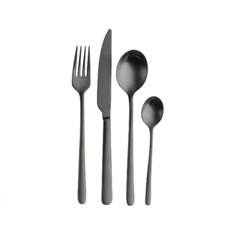 Фото Ложка чайная 2RDU0007, нержавеющая сталь 18/10, PVD, satin total black, PINTINOX - интернет-магазин МегаТерем в Москве