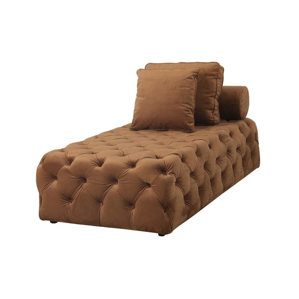 Фото Диван S0424B-01-3D/YY-71#, бархат, Brown, ROOMERS FURNITURE - интернет-магазин МегаТерем в Москве