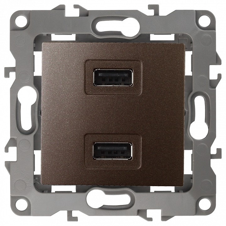 Фото Розетка USB, без рамки Эра Эра 12 12-4110-13 ER_B0027498 - интернет-магазин МегаТерем в Москве