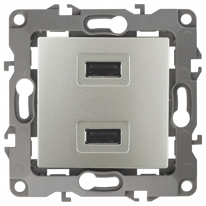 Фото Розетка USB, без рамки Эра Эра 12 12-4110-15 ER_B0027500 - интернет-магазин МегаТерем в Москве