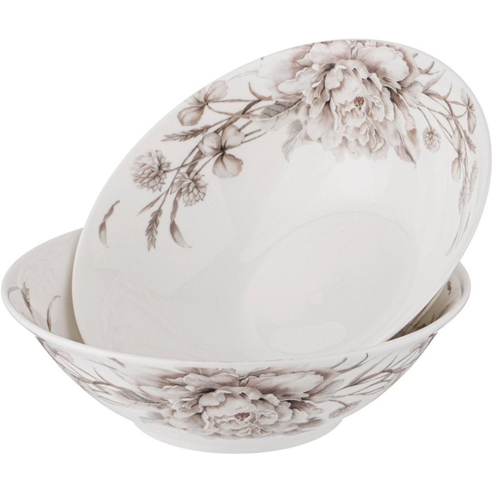Фото Набор салатников lefard white flower 2 шт. 500 мл, 16 см (415-2132)  - интернет-магазин МегаТерем в Москве