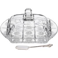 Масленка "muza crystal" 17,5*10,5 см. высота=9 см. + нож Lefard (195-174)