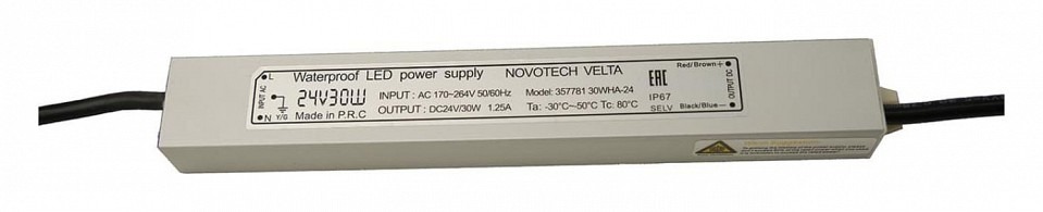 Фото Блок питания с проводом Novotech VELTA 357781 NV_357781 - интернет-магазин МегаТерем в Москве