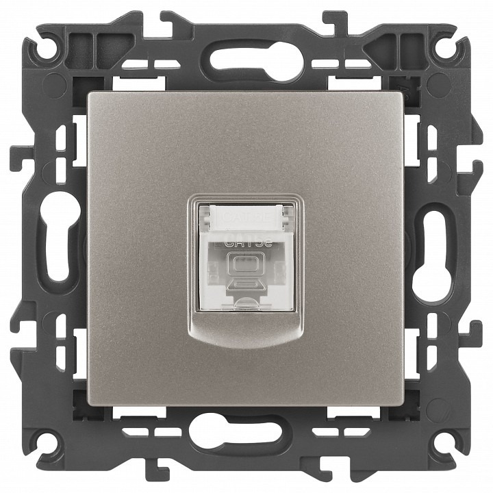 Фото Розетка Ethernet RJ-45 без рамки Эра Эра Elegance 14-3107-16 ER_B0065764 - интернет-магазин МегаТерем в Москве