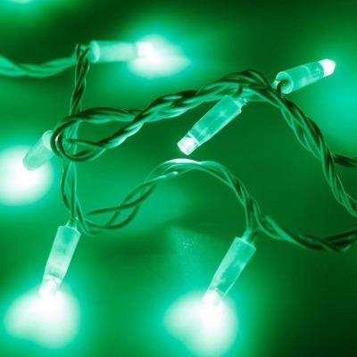 Гирлянда нить [10 м] Arlight String ARD-STRING-CLASSIC-10000-WHITE-100LED-FLASH GREEN (230V, 7W)