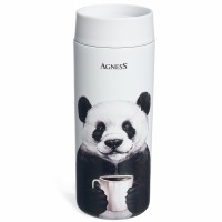 Термокружка panda 350 мл, колба нерж.сталь 18/10 Agness (798-115)