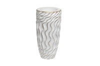 Кашпо белое с золотым декором  d30*60см (TT-00010209)