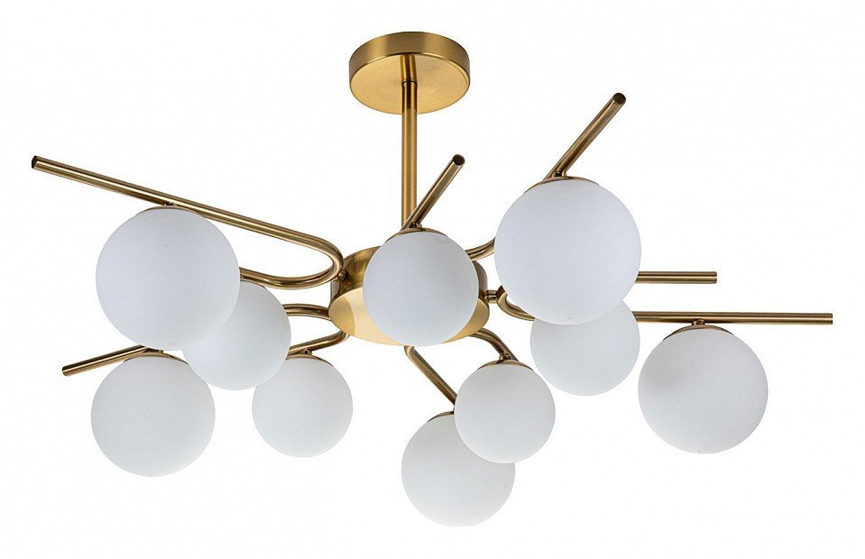 Фото Люстра на штанге Escada Sphere 642/10P Brass ESC_642_10P_Brass - интернет-магазин МегаТерем в Москве