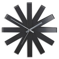 Часы настенные ribbon, D30,5 см, черныe (52762)