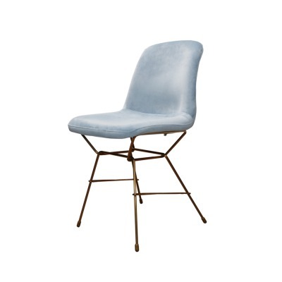 Стул SC-3288HW/blue, Каркас матовое золото, вельвет, ROOMERS FURNITURE