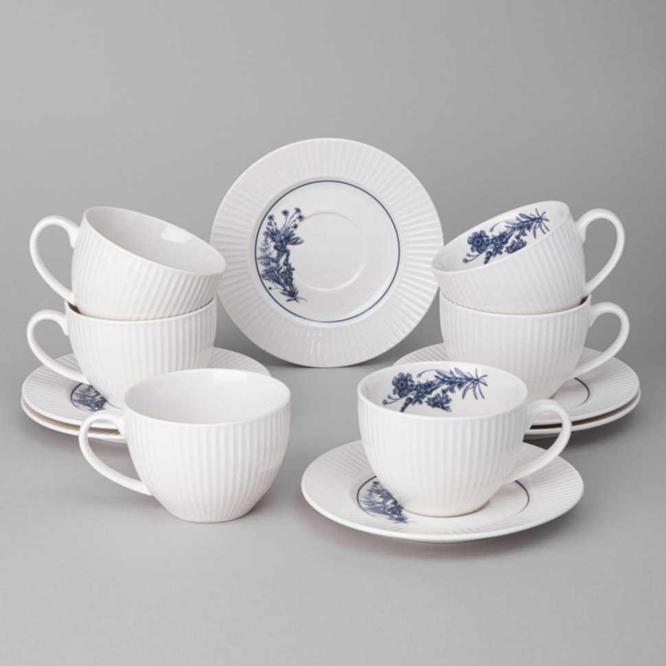 Фото Чайный набор lefard royal blue на 6 пер. 12 пр. 270 мл (425-101)  - интернет-магазин МегаТерем в Москве