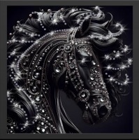Картина Ночная грация с кристаллами Swarovski (2453)