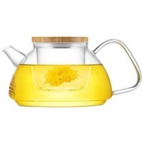 Чайник S'092, 13.3, Боросиликатное стекло. бамбук, clear, SAMADOYO