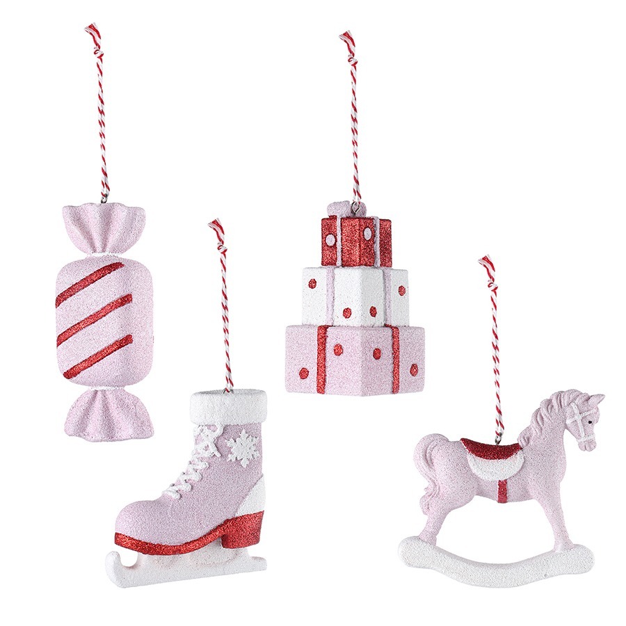 Фото Набор ёлочных украшений pink fairytale из коллекции new year essential, 4 шт. (79338) - интернет-магазин МегаТерем в Москве