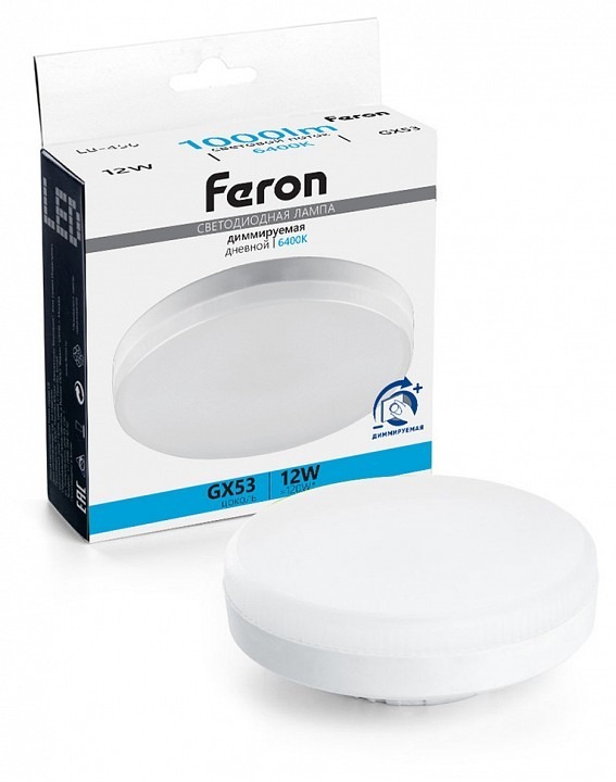 Фото Лампа светодиодная Feron LB-456 GX53 12Вт 6400K 51066 FE_51066 - интернет-магазин МегаТерем в Москве
