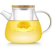 Чайник S'095, 12.9, Боросиликатное стекло. бамбук, clear, SAMADOYO
