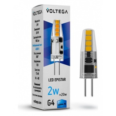 Лампа светодиодная Voltega Capsule G4 G4 2Вт 4000K 7143 VLG_7143